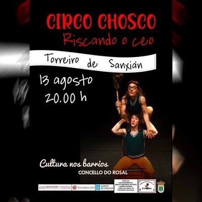 Chega este xoves ao Rosal o espectáculo do Circo Chosco: -Riscando o ceo-