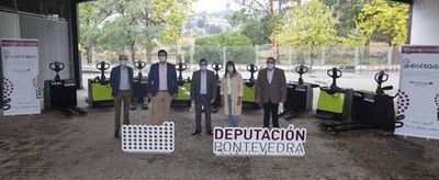 O Punto limpo da Guarda recibe unha transpaleta ao abeiro do proxecto Estraee