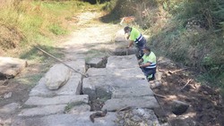 O Concello arranxa a ponte do Urgal tras obter os permisos da Confederación Hidrográfica 