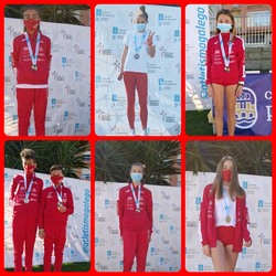 Los atletas del atletismo Trega de Tomiño hacen historia