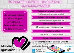 AMEI Tui lanza o proxecto Prevención da Violencia de Xénero no Ámbito Veciñal