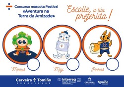 Tres mil estudantes votan esta semana para elixir a mascota do festival transfronteirizo -Aventura na Terra da Amizade-