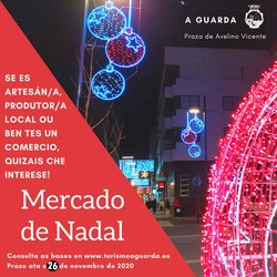 Ampliado hasta este jueves el plazo para inscribirse en el mercado de Navidad 2020 en A Guarda
