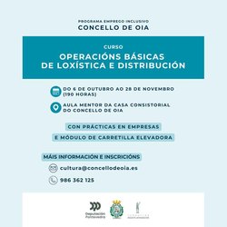 Infominho -  El Concello de Oia lanza un curso de operaciones logsticas para mejorar la empleabilidad - 
