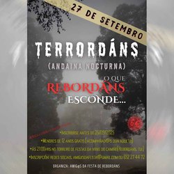 Infominho -  Tui acoge el 27 de septiembre la andaina nocturna Terrordns con sorpresas y sustos en Rebordns - 