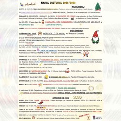 Infominho -  Arbo da la bienvenida al Nadal Cultural 2025/2026 con conciertos, ferias y actividades familiares - 