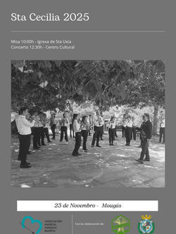 Infominho -  La Banda de Msica de Mougs conmemora Santa Cecilia y 145 aos de historia con misa, procesin y concierto - 