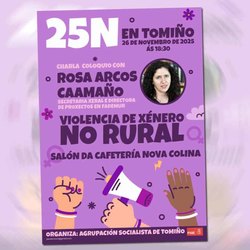 Infominho -  El PSOE de Tomio organiza un encuentro con Rosa Arcos para abordar la violencia machista en el rural - 