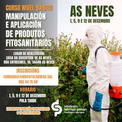 Infominho -  El Sindicato Labrego Galego impulsa en As Neves una formacin clave sobre el uso seguro de fitosanitarios - 