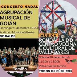 Infominho -  La Rondalla de Valladares y la Agrupaci�n Musical de Goi�n animan el fin de semana navide�o en Tomi�o - 