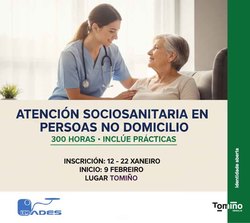 Infominho -  Tomi�o apuesta por el sector sociosanitario con un curso clave para la inserci�n laboral - 