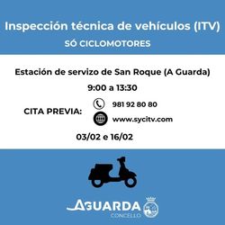 Infominho -  La ITV m�vil para ciclomotores llega a A Guarda en febrero con dos jornadas de inspecci�n - 