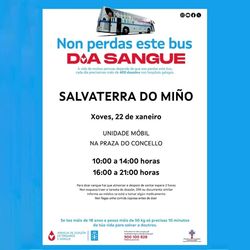 Infominho -  La Praza do Concello de Salvaterra recibe este jueves una unidad m�vil de donaci�n de sangre - 