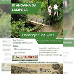 Infominho -  Arbo prepara la IX Andaina da Lamprea: marcha de 12 km con degustaci�n de productos locales - 