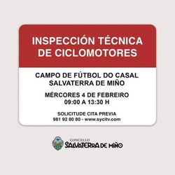 Infominho -  Salvaterra de Mi�o acoge una jornada de ITV m�vil para ciclomotores en el Campo de F�tbol do Casal - 