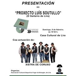 Infominho -  La Asociaci�n Fogar de Breog�n organiza en Lira, Salvaterra de Mi�o, la presentaci�n del gaitero Luis Soutullo - 