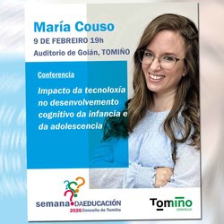 Infominho -  Mar�a Couso inaugura en Tomi�o la Semana da Educaci�n con una charla sobre tecnolog�a e infancia - 