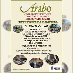Infominho - La LXVI Festa da Lamprea invita a descubrir la historia y la tradición de Arbo a través del Museo Arabo - Infominho - La LXVI Festa da Lamprea invita a descubrir la historia y la tradición de Arbo a través del Museo Arabo -