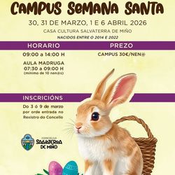 Infominho - El Concello de Salvaterra lanza su Campus de Semana Santa con 40 plazas disponibles - Infominho - El Concello de Salvaterra lanza su Campus de Semana Santa con 40 plazas disponibles -