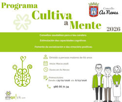Infominho - As Neves lanza la nueva edición de -Cultiva a Mente- para mayores de 60 años - Infominho - As Neves lanza la nueva edición de -Cultiva a Mente- para mayores de 60 años -