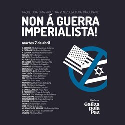 Infominho -  A Guarda se suma a las protestas contra la guerra con una concentraci�n el 7 de abril - 