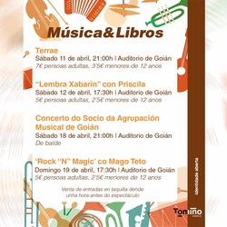 Infominho -  Tomi�o celebra abril con un ciclo que une m�sica y literatura para todos los p�blicos - 