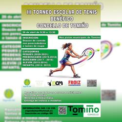 Infominho -  Tomi�o une deporte y solidaridad con el III Torneo Escolar Ben�fico de Tenis - 