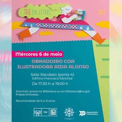 Infominho -  La ilustradora Aida Alonso inaugura en Tui la programaci�n de Letras con un creativo taller para ni�os - 