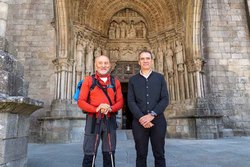 Infominho -  El tudense D�maso Rodr�guez completa 1.165 kil�metros uniendo Alcal� de Henares y Tui por los Caminos de Santiago - 