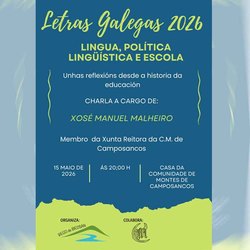 Infominho -  Camposancos celebrar� las Letras Galegas con una charla sobre lengua, pol�tica ling��stica y escuela - 
