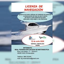 Infominho -  Tomi�o acoge el 12 de junio las pruebas para la licencia de navegaci�n de moto n�utica y embarcaciones peque�as - 