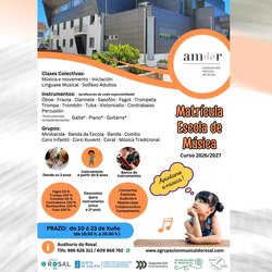 Infominho -  La Escuela de M�sica de O Rosal abre el plazo de matr�cula para el curso 2026-2027 - 