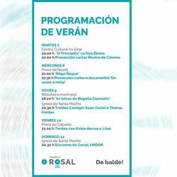Infominho - O Rosal ofrece ocho propuestas culturales gratuitas del 7 al 12 de julio - Infominho - O Rosal ofrece ocho propuestas culturales gratuitas del 7 al 12 de julio -