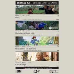 Infominho - El Cineclub Tui presenta su programación de verano con cuatro películas hasta finales de agosto - Infominho - El Cineclub Tui presenta su programación de verano con cuatro películas hasta finales de agosto -
