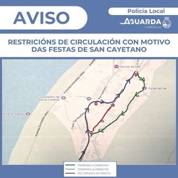 Infominho -  Cambios en el tr�fico en A Guarda durante las fiestas de San Cayetano - 