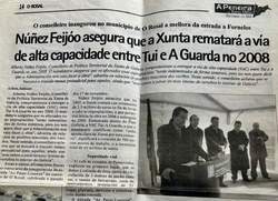Infominho -  El BNG llevar� al Parlamento la situaci�n de la autov�a del Baixo Mi�o tras el anuncio de la Xunta - 