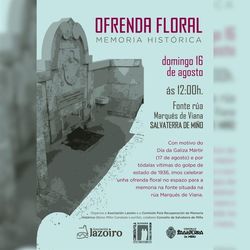Infominho -  Lazoiro homenajear� a las v�ctimas de la represi�n franquista con una ofrenda floral en Salvaterra de Mi�o - 