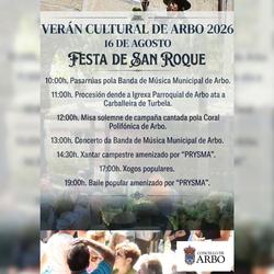 Infominho -  Arbo celebra este domingo su tradicional Romar�a de San Roque con m�sica, gastronom�a y actividades para toda la familia - 