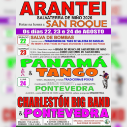 Infominho -  Panam�, Tango, Charleston Big Band y Pontevedra pondr�n m�sica a las fiestas de San Roque de Arantei, en Salvaterra - 