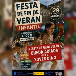 Infominho -  La Festa de Fin de Ver�n Infantil de As Neves cambia de fecha y se celebrar� el jueves 3 de septiembre - 