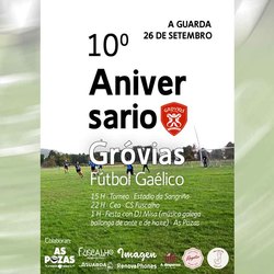 Infominho - Gróvias Futebol Gaélico cumple 10 años y lo celebra con una gran jornada en A Guarda - Infominho - Gróvias Futebol Gaélico cumple 10 años y lo celebra con una gran jornada en A Guarda -