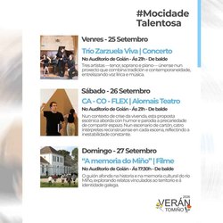 Infominho - El talento joven de Tomiño toma el escenario de Goián con tres días de cultura gratuita - Infominho - El talento joven de Tomiño toma el escenario de Goián con tres días de cultura gratuita -