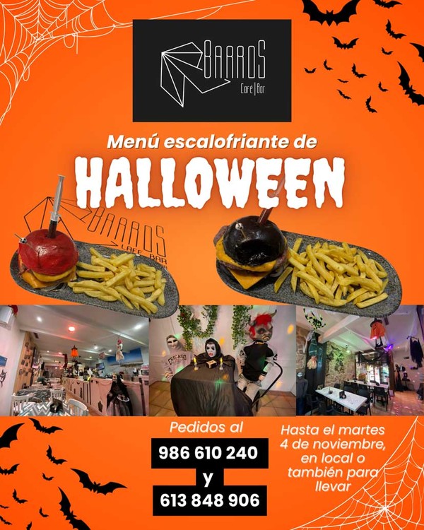 El Bar Barros de A Guarda celebra Halloween con una decoracin de miedo y un men terrorficamente delicioso