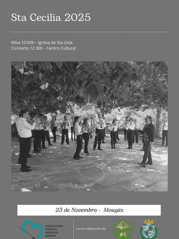 Infominho -  La Banda de Msica de Mougs conmemora Santa Cecilia y 145 aos de historia con misa, procesin y concierto - 