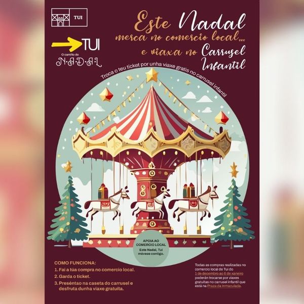 Infominho -  Un tiovivo en la Plaza de la Inmaculada premiar las compras en el comercio tudense esta Navidad - 