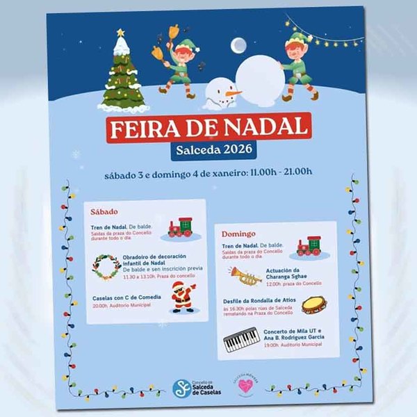 Infominho - La Feira de Nadal llena Salceda de Caselas de actividades familiares los días 3 y 4 de enero - Infominho - La Feira de Nadal llena Salceda de Caselas de actividades familiares los días 3 y 4 de enero -