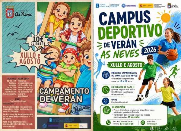 Infominho -  As Neves ofrece su programaci�n de Campamento y Campus Deportivo - 