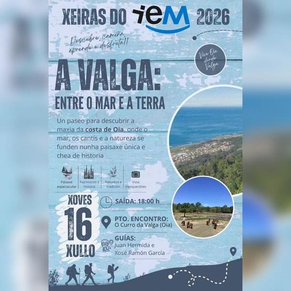 Infominho -  Las Xeiras do IEM regresan a Oia con una ruta para descubrir la Valga entre el mar y la monta�a - 