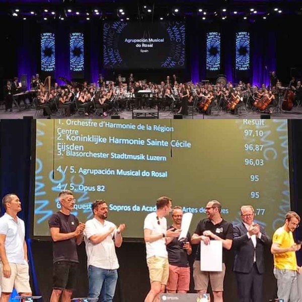 Infominho -  La Agrupaci�n Musical do Rosal hace historia con una Medalla de Oro y un cuarto puesto en el Mundial de Bandas de Kerkrade - 