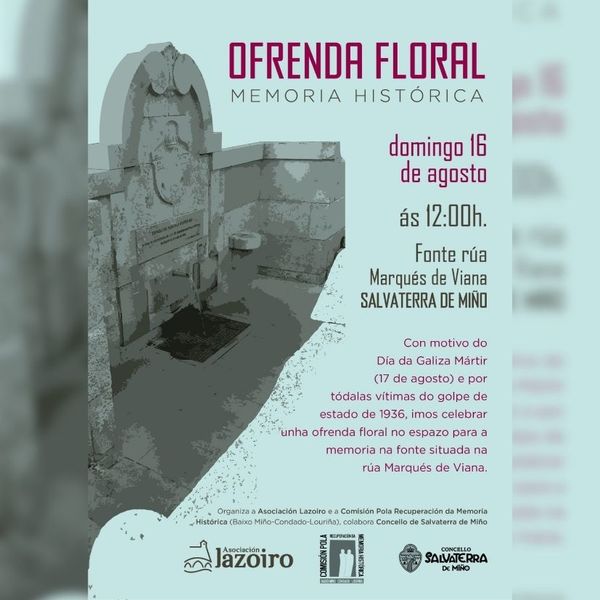 Infominho -  Lazoiro homenajear� a las v�ctimas de la represi�n franquista con una ofrenda floral en Salvaterra de Mi�o - 